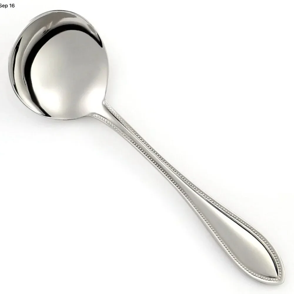 Wallace American Tradition 4Pcs Round Bowl Gumbo Cream Soup Spoon 6” Stainless